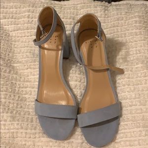 Light blue block heels